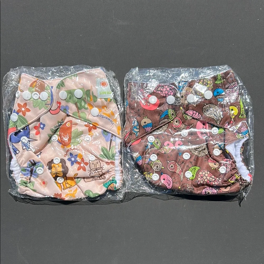 New Washable Colorful Reusable Baby Cloth Diapers Set